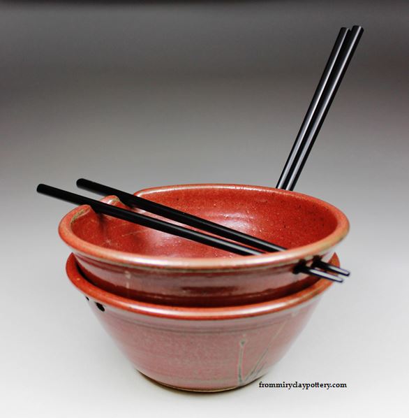 Outstanding Labe Artificial Handmade Pottery Small Rice or Noodle Bowl | From Miry Clay Pottery