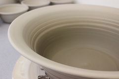 A large basin drying slowly