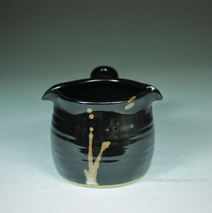 Black with Bronze Handmade Pottery Butter Melter Stoneware Pottery Butter Melter Wheelthrown Pottery