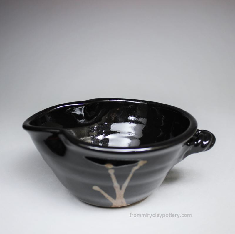 Black with Bronze Handmade Pottery Small Mixing Bowl Handmade Stoneware Small Mixing Bowl