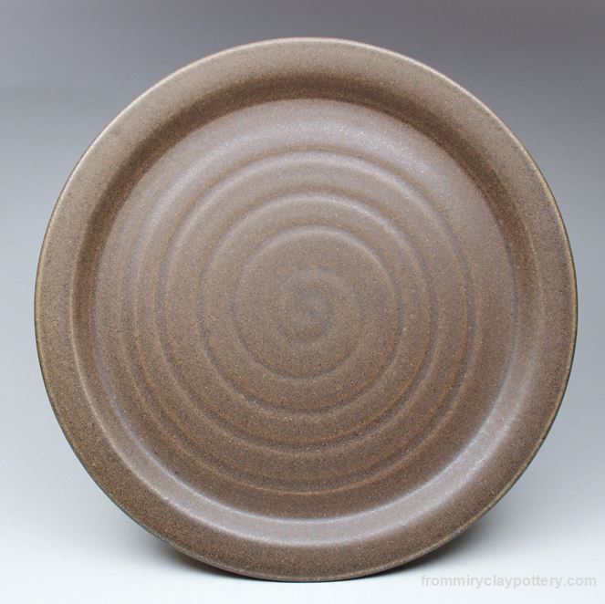 Chocolate Espresso Handmade Pottery Dinner Plate Stoneware Pottery Plate Wheelthrown Pottery Plate
