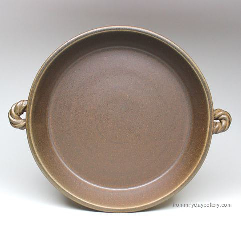 Chocolate Espresso handcrafted pottery 9 inch Pie Plate