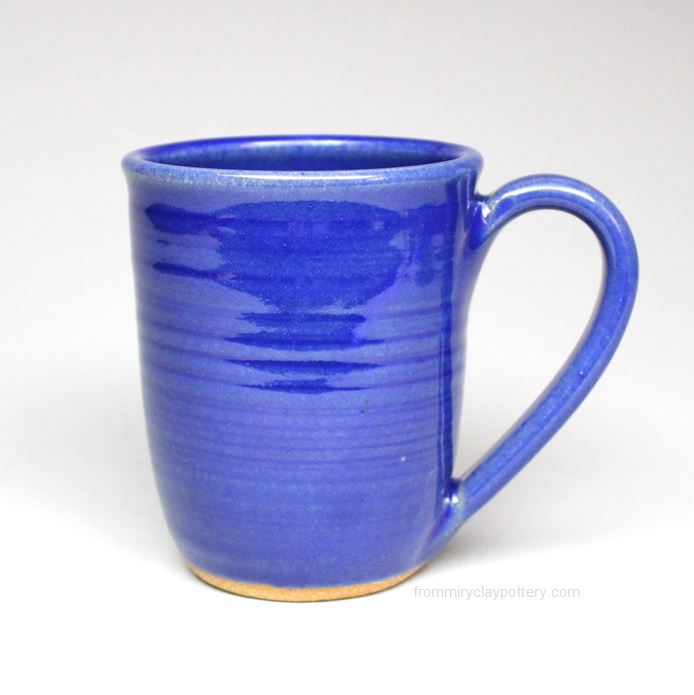 Coldwater Blue handmade pottery Curve Mug