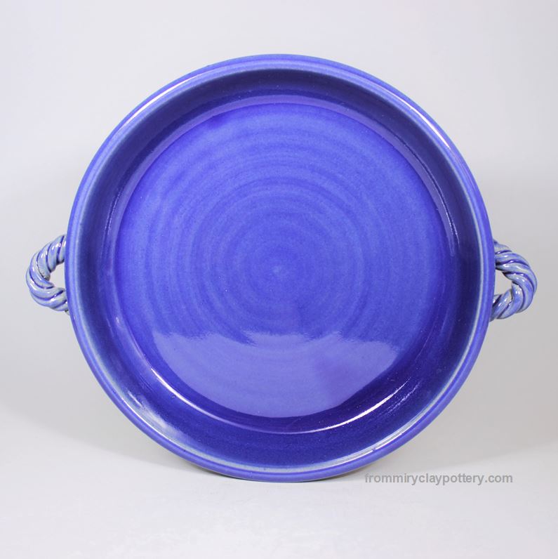 Coldwater Blue handmade pottery 10 inch Pie Plate