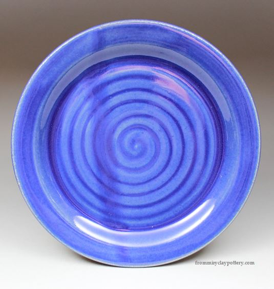  Coldwater Blue - Handmade Pottery Salad Plate - Stoneware Salad Plate 