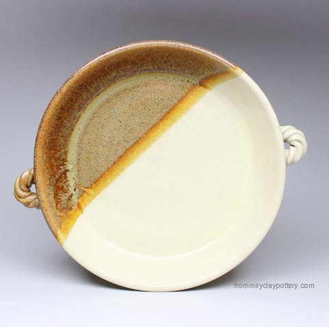 Copper Beige hand-thrown pottery 9 inch Pie Plate