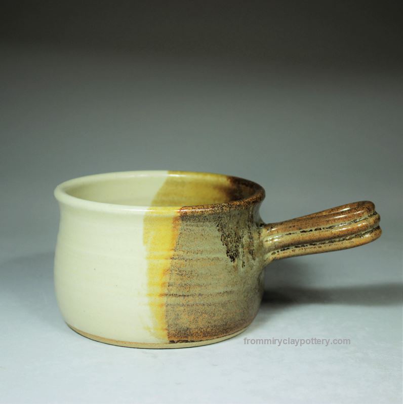 Copper Beige hand-thrown pottery Soup Crock