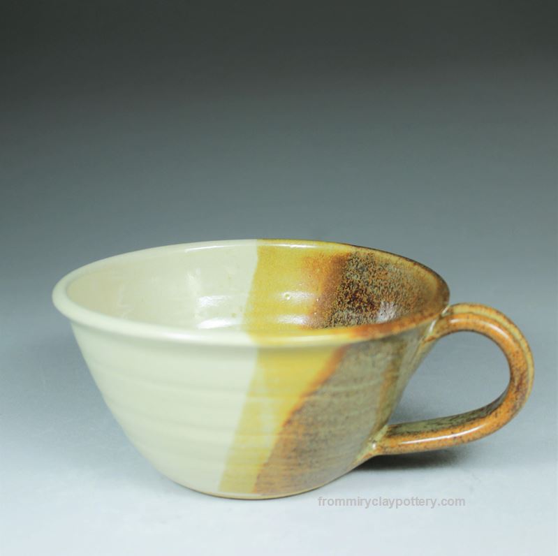 Copper Beige hand-thrown pottery Soup Cup