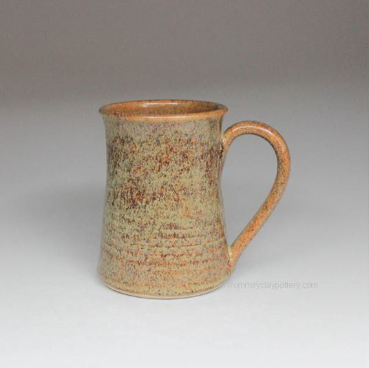 Handmade Pottery Coffee Mug in Copperhead glaze color Stoneware Coffee Mug