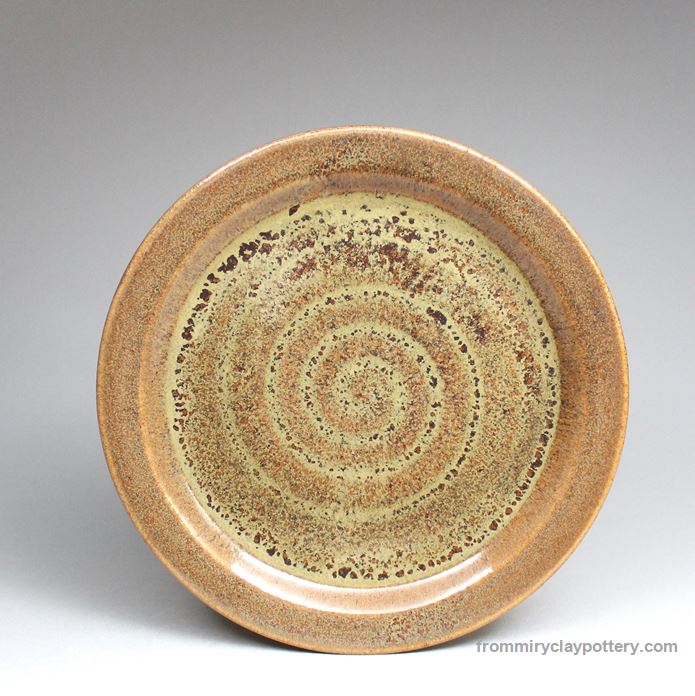 Handmade Pottery Dessert Plate Stoneware Pottery Small Plate Copperhead