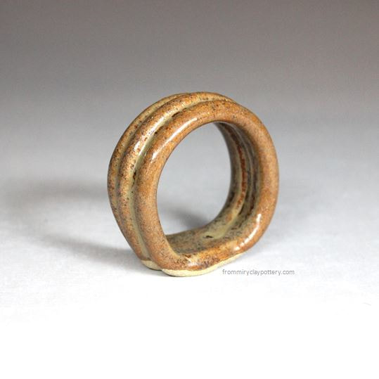 Copperhead stoneware Napkin Ring