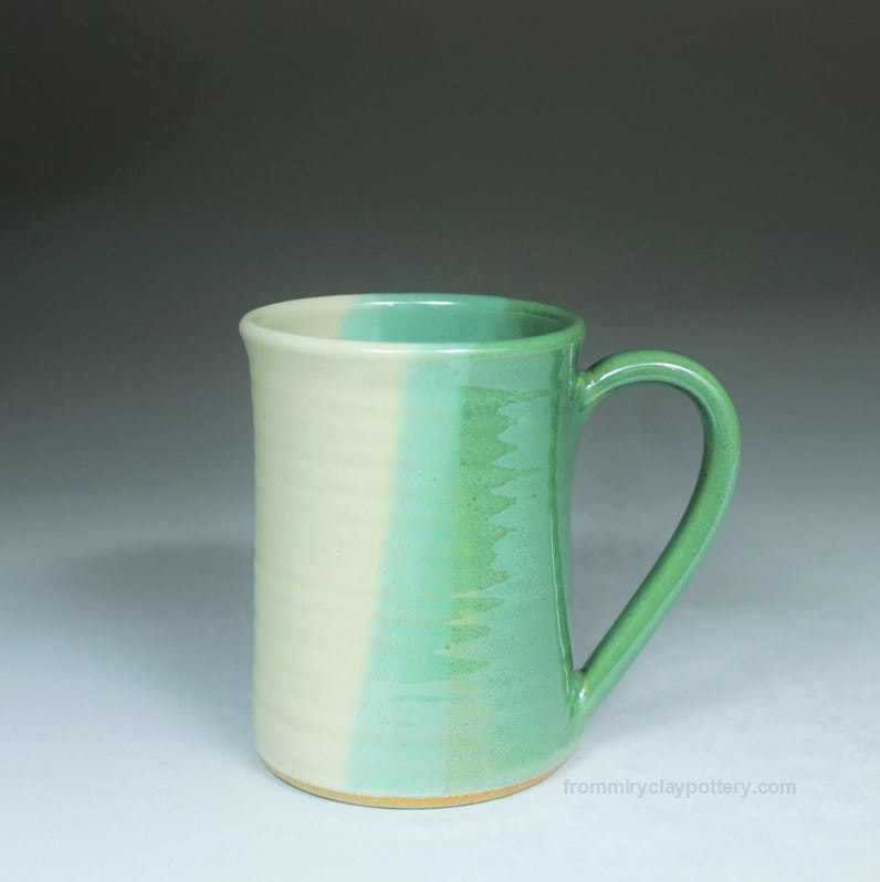 Green Beige handcrafted Coffee Mug