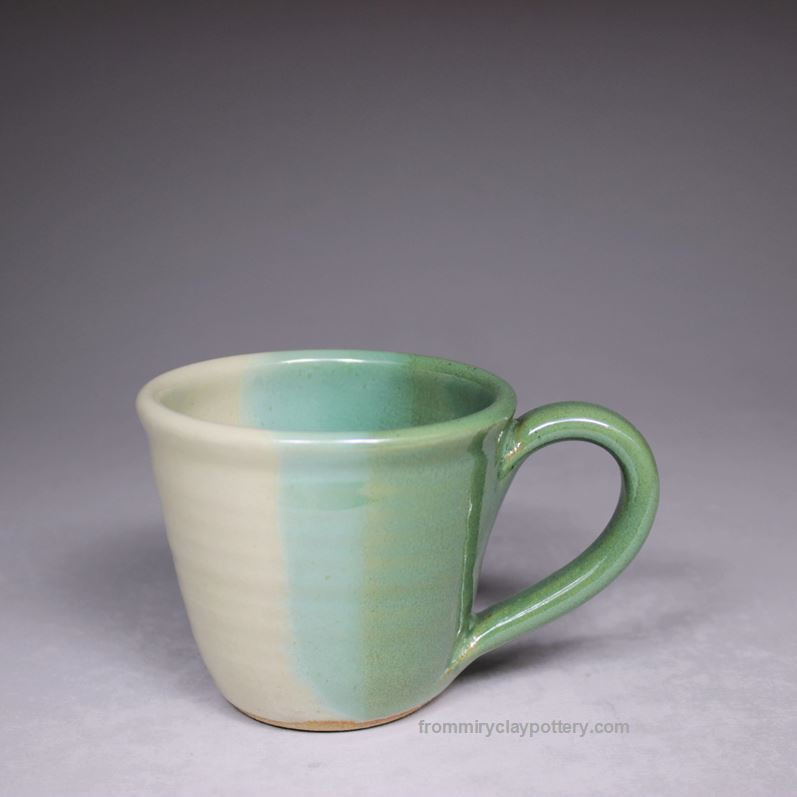 Green Beige handcrafted Mini Mug