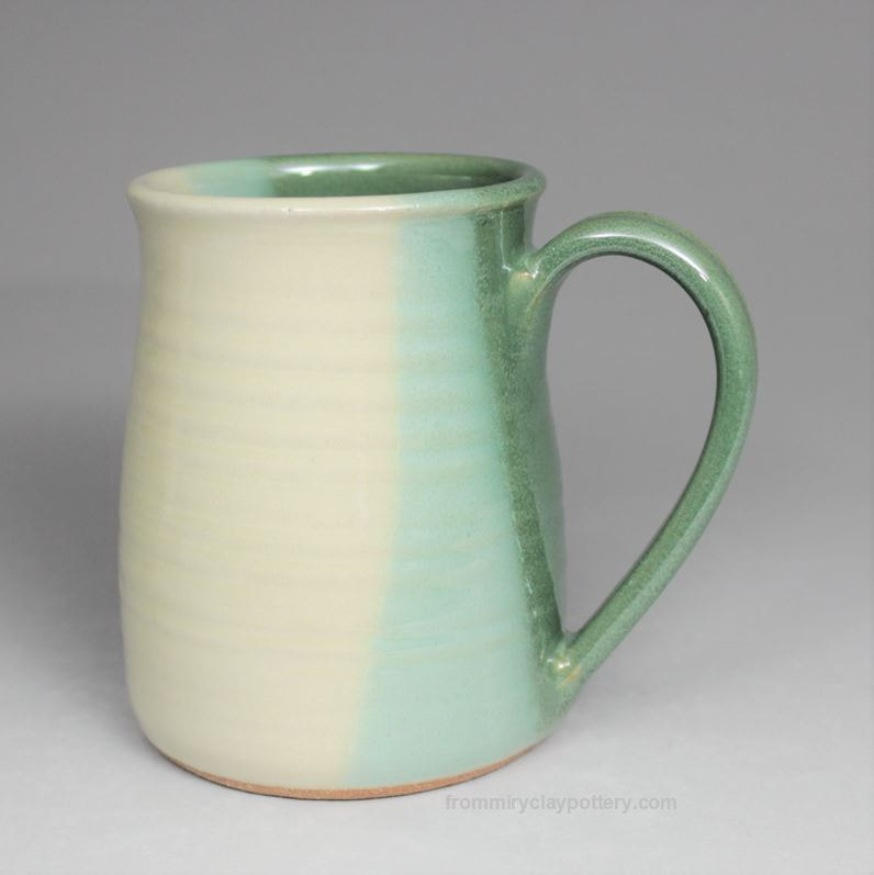 Green Beige handcrafted Mug