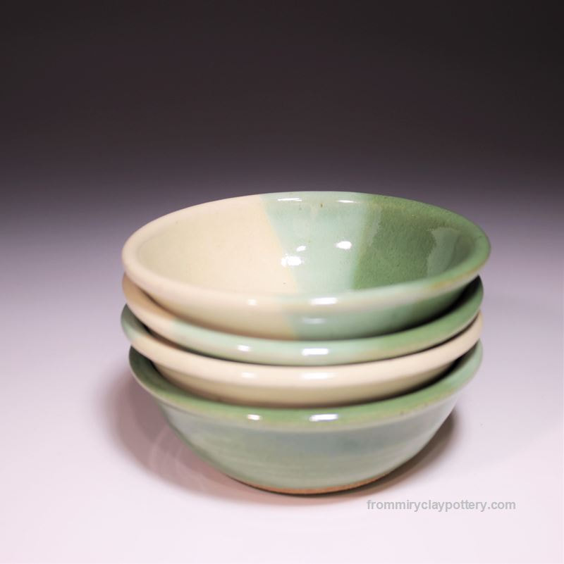 Green Beige handcrafted Sause Bowl Set