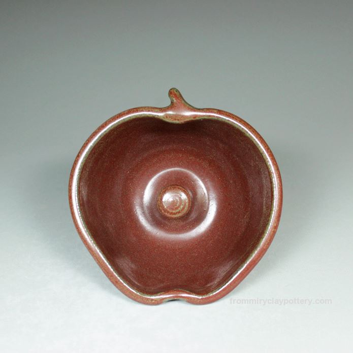 Rustic Red hand-thrown stoneware Apple Baker