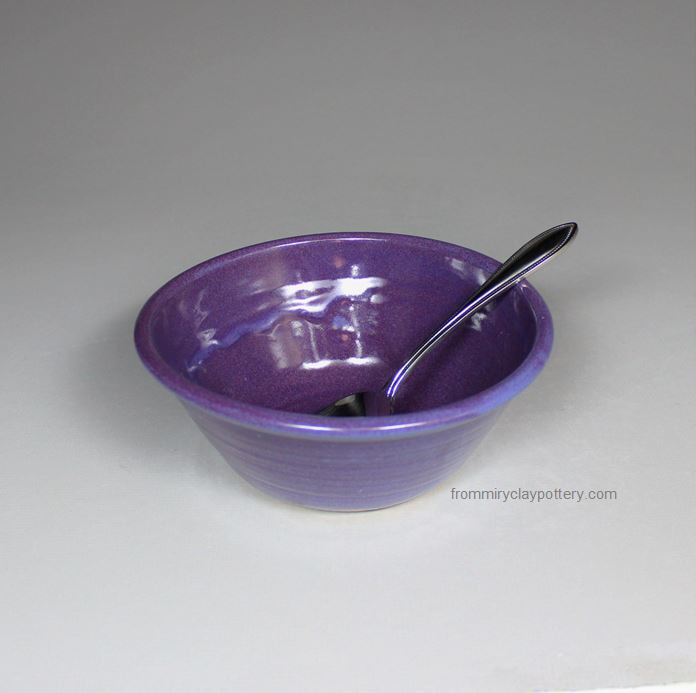 Purple Bowl Handmade Bowl Functional Stoneware Bowl Pottery Bowl