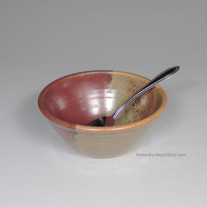 Rustic Copper Bowl Handmade Bowl Functional Stoneware Bowl Pottery Bowl