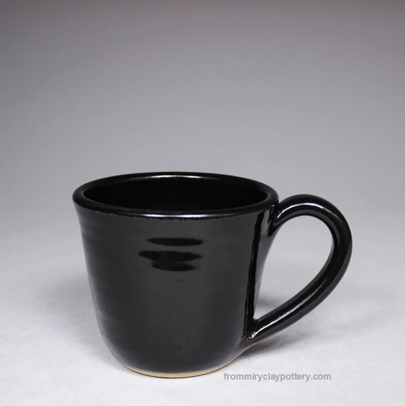 Jet Black handmade Mini Mug
