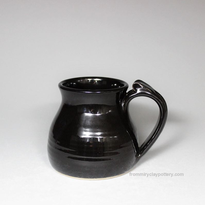 Jet Black handmade Travel Mug