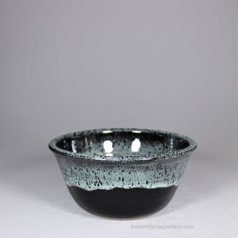 New Black hand-thrown Small Serving Bowl