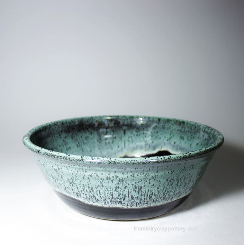 New Black hand-thrown Extra Large Serving Bowl
