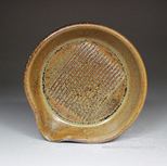 Handmade Pottery Garlic Grater in Copperhead glaze Color