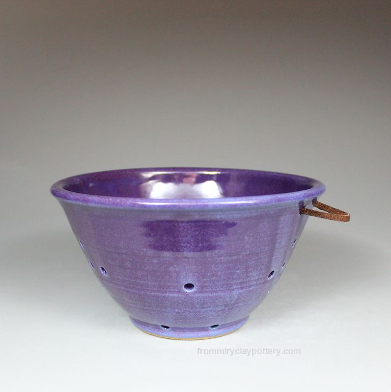 Purple handmade stoneware Berry Bowl