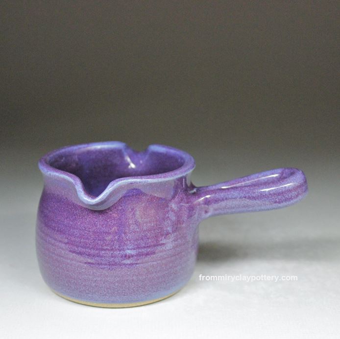 Purple Handmade Pottery Butter Melter Stoneware Pottery Butter Melter Wheelthrown Pottery