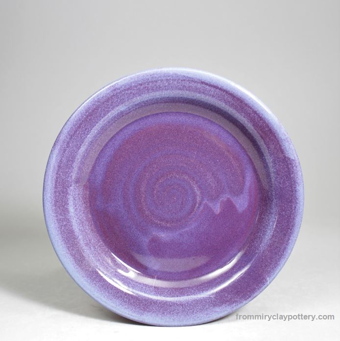 Handmade Pottery Dessert Plate Stoneware Pottery Small Plate Purple