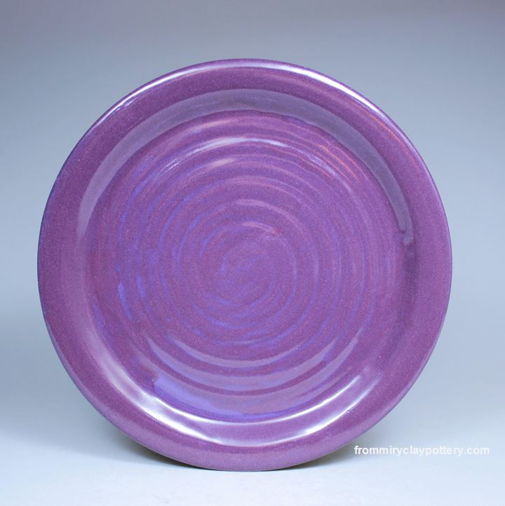 Purple Handmade Pottery Dinner Plate Stoneware Pottery Plate Wheelthrown Pottery Plate