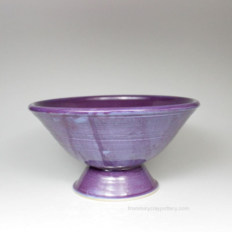 Purple handmade stoneware Fruit Bowl
