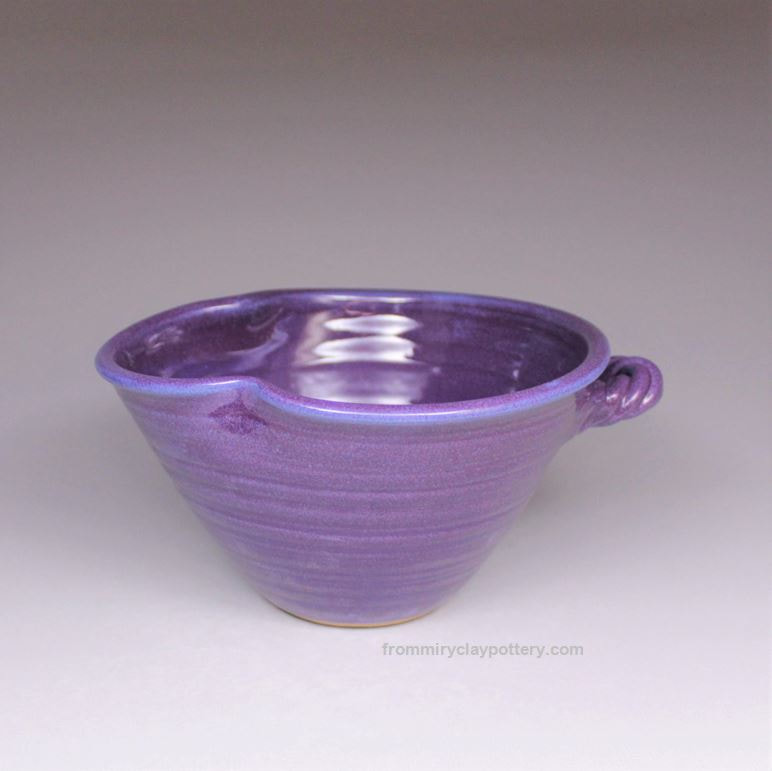 Purple handmade stoneware Medium Mixing Bowl