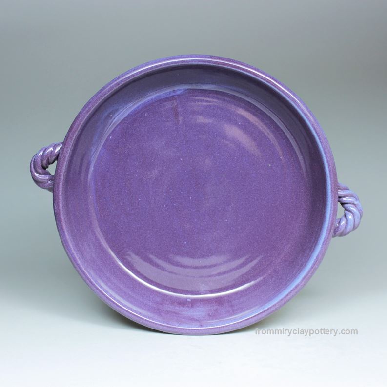 Purple handmade stoneware 9 inch Pie Plate