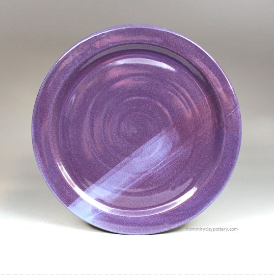 Purple - Handmade Pottery Salad Plate - Stoneware Salad Plate 
