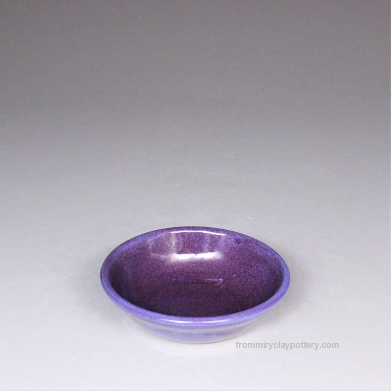 Purple handmade stoneware Sause Bowl