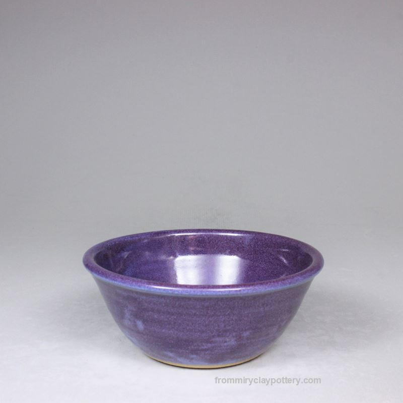 Purple handmade stoneware Side Soup Bowl