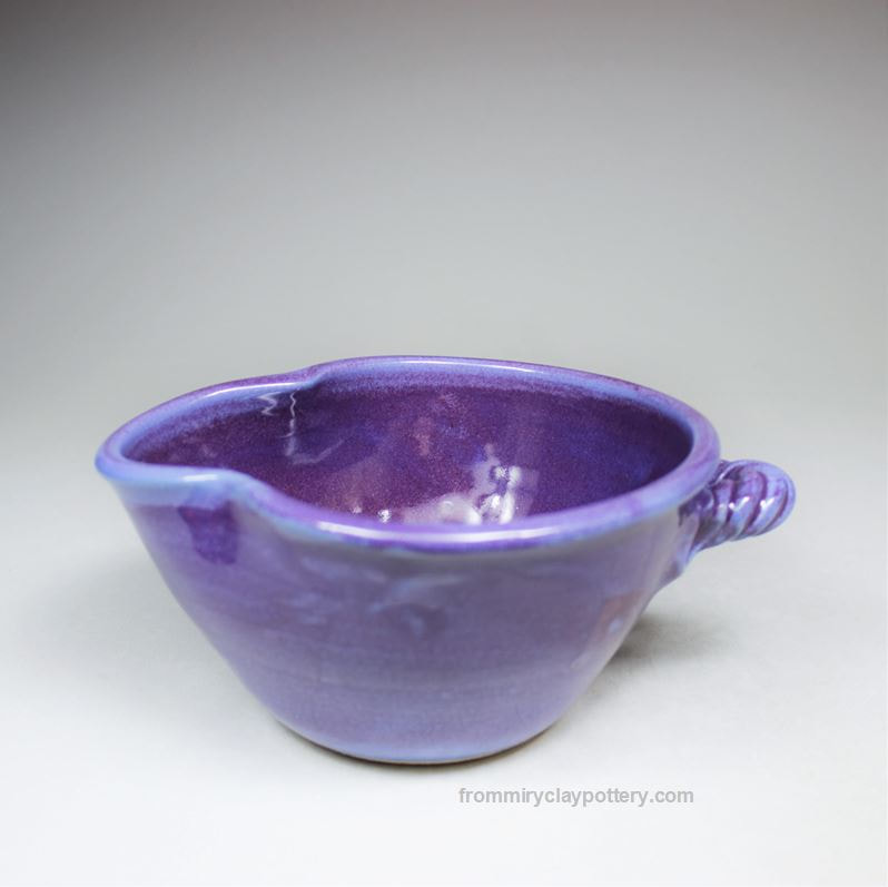 Purple Handmade Pottery Small Mixing Bowl Handmade Stoneware Small Mixing Bowl