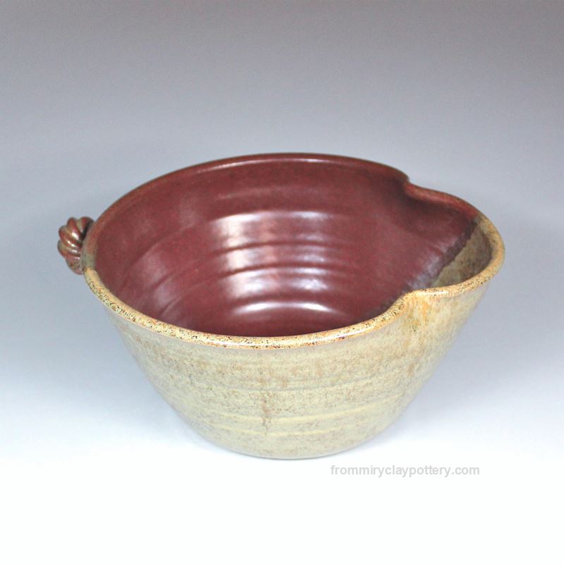 Rustic Copper handcrafted stoneware Extra Large Mixing Bowl