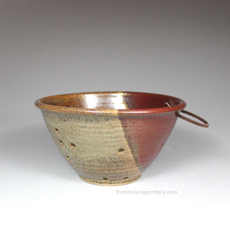 Rustic Copper handcrafted stoneware Berry Bowl