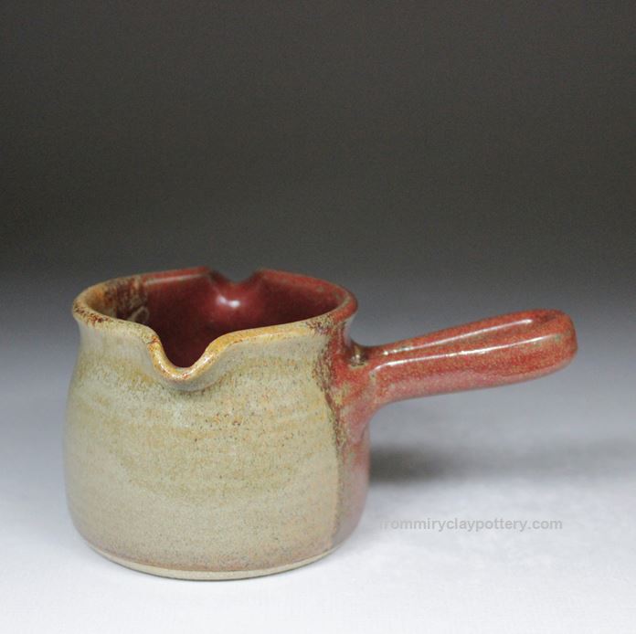 Rustic Copper Handmade Pottery Butter Melter Stoneware Pottery Butter Melter Wheelthrown Pottery