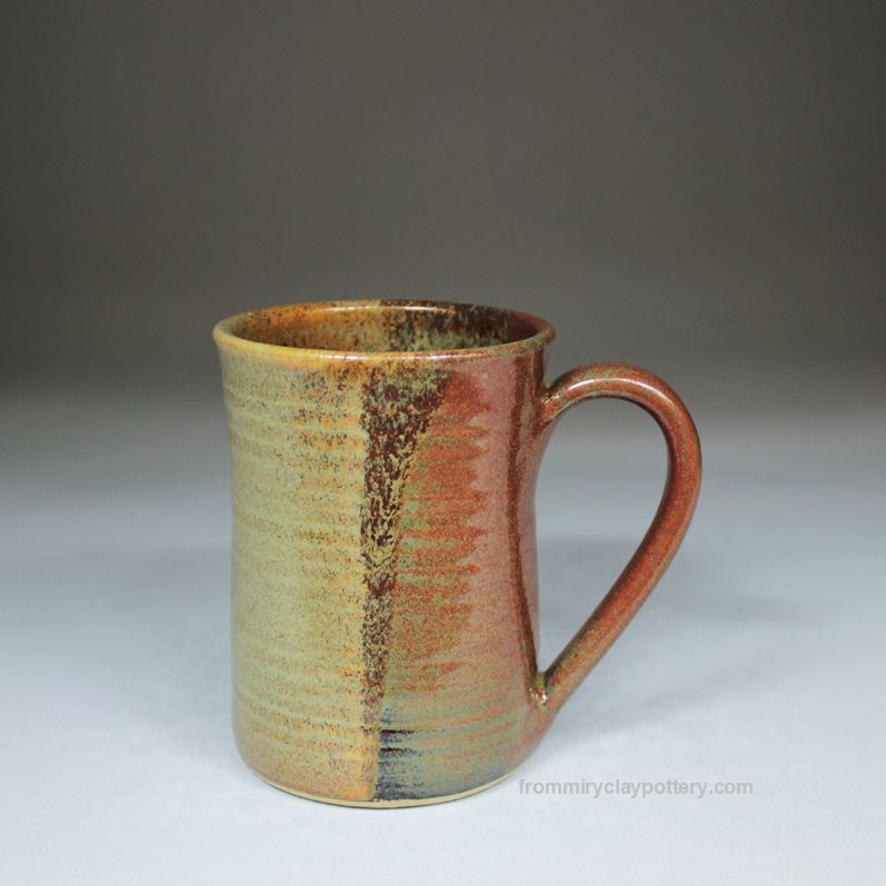 Rustic Copper handcrafted stoneware Coffee Mug