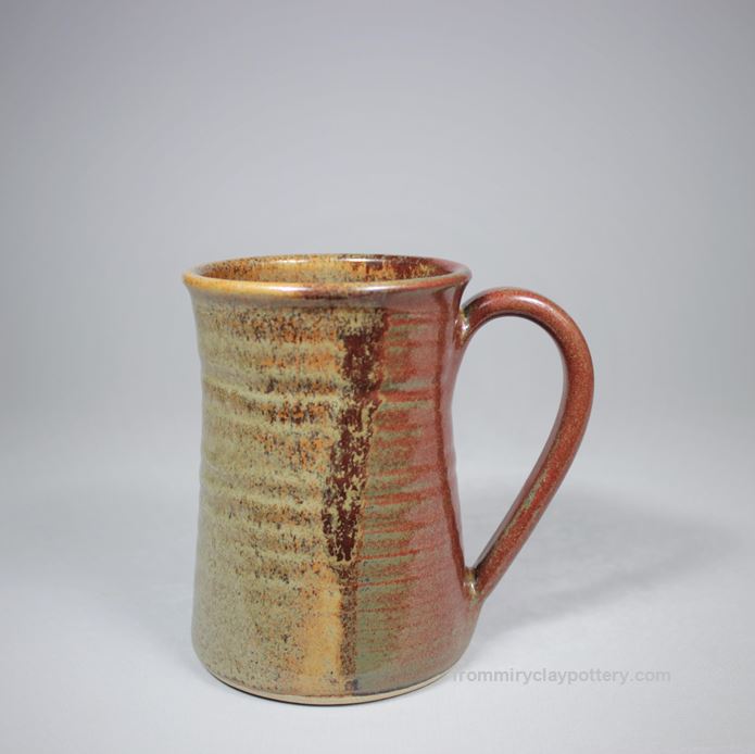 Handmade Pottery Coffee Mug in Rustic Copper glaze color Stoneware Coffee Mug