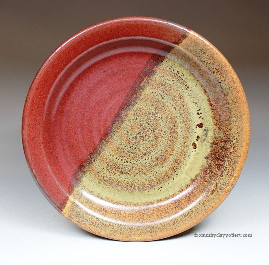 Rustic Copper Handmade Pottery Dinner Plate Stoneware Pottery Plate Wheelthrown Pottery Plate