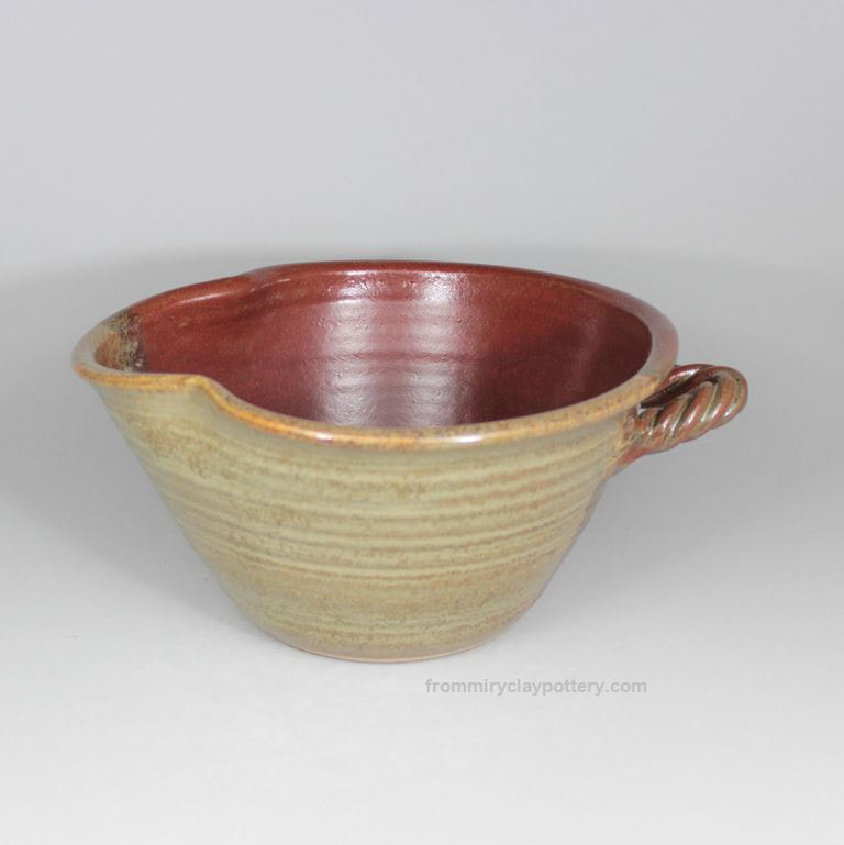 Rustic Copper handcrafted stoneware Large Mixing Bowl
