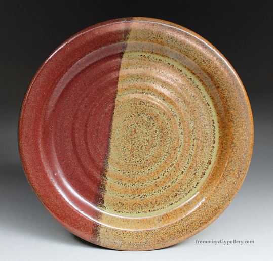 Rustic Copper - Handmade Pottery Salad Plate - Stoneware Salad Plate 