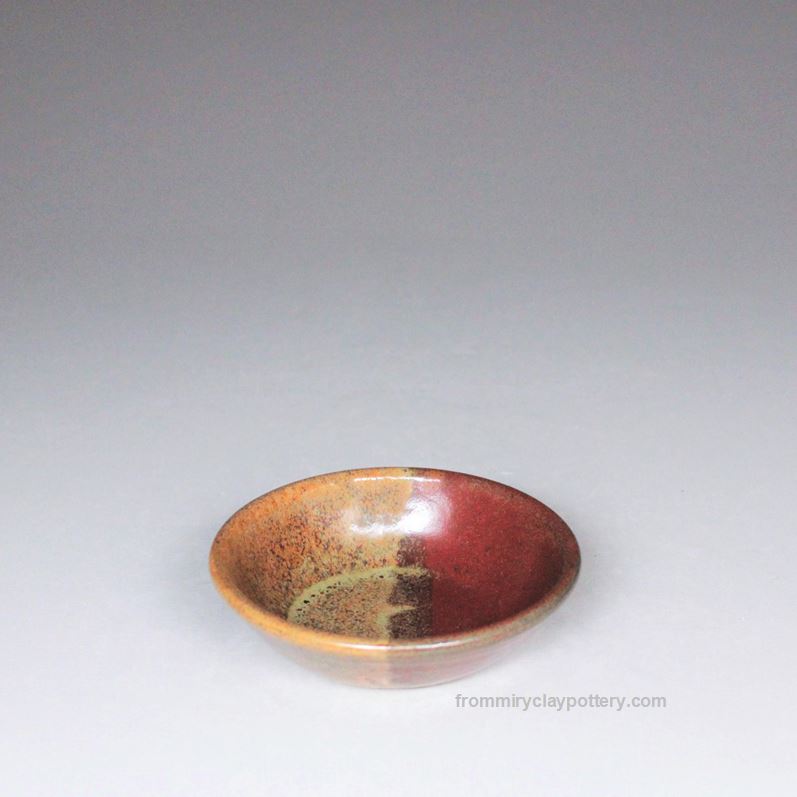Rustic Copper handcrafted stoneware Sause Bowl