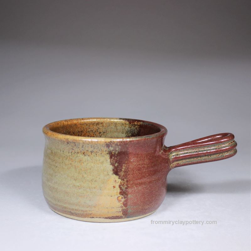 Rustic Copper handcrafted stoneware Soup Crock