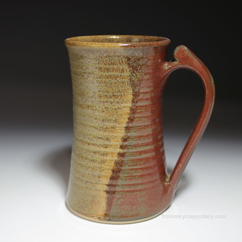 Rustic Copper handcrafted stoneware Tall Slender Mug