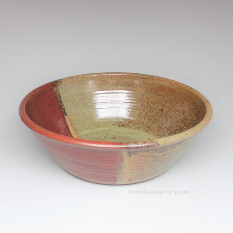 Rustic Copper handcrafted stoneware Extra Large Serving Bowl